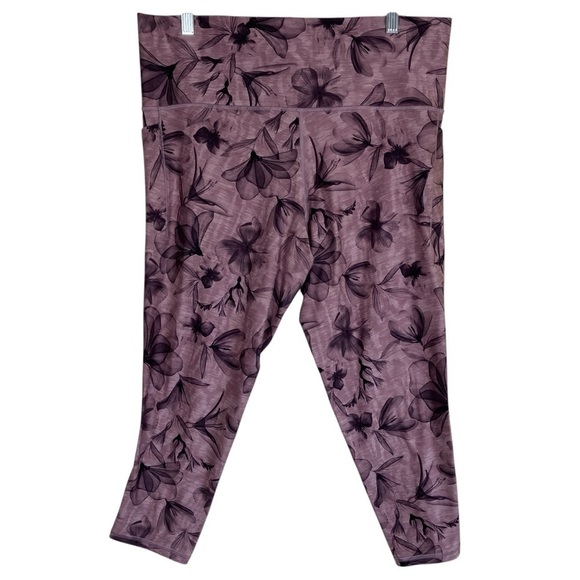 ATHLETA Salutation Stash Pocket II Print 7/8 Leggings Hearth Rose Plus 2X - Picture 4 of 16